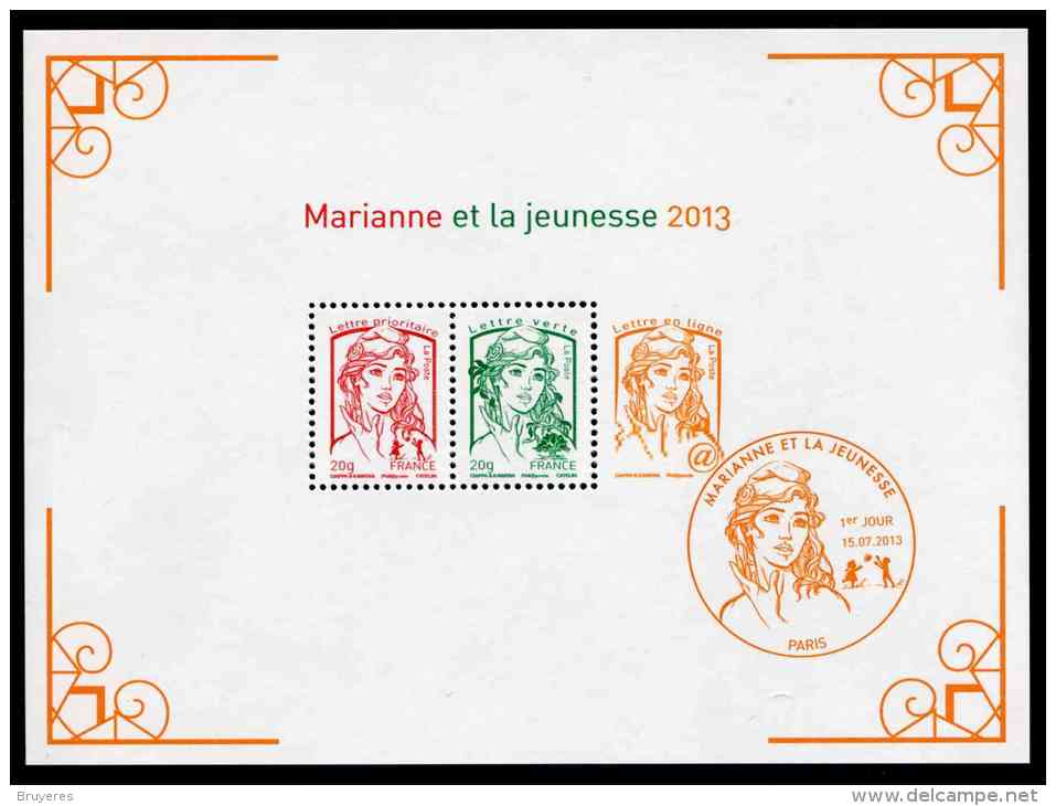 Blocs-feuillet De 2013 "Ve République Au Fil Du Timbre + Marianne Et La Jeunesse 2013" (sous Blister) - Mint/Hinged