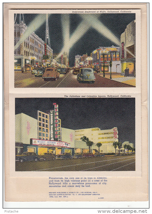 Original 18 Views Folder - 1940-1950 - Greetings From Hollywood California - Movies Cinema - 4 Scans - Other & Unclassified