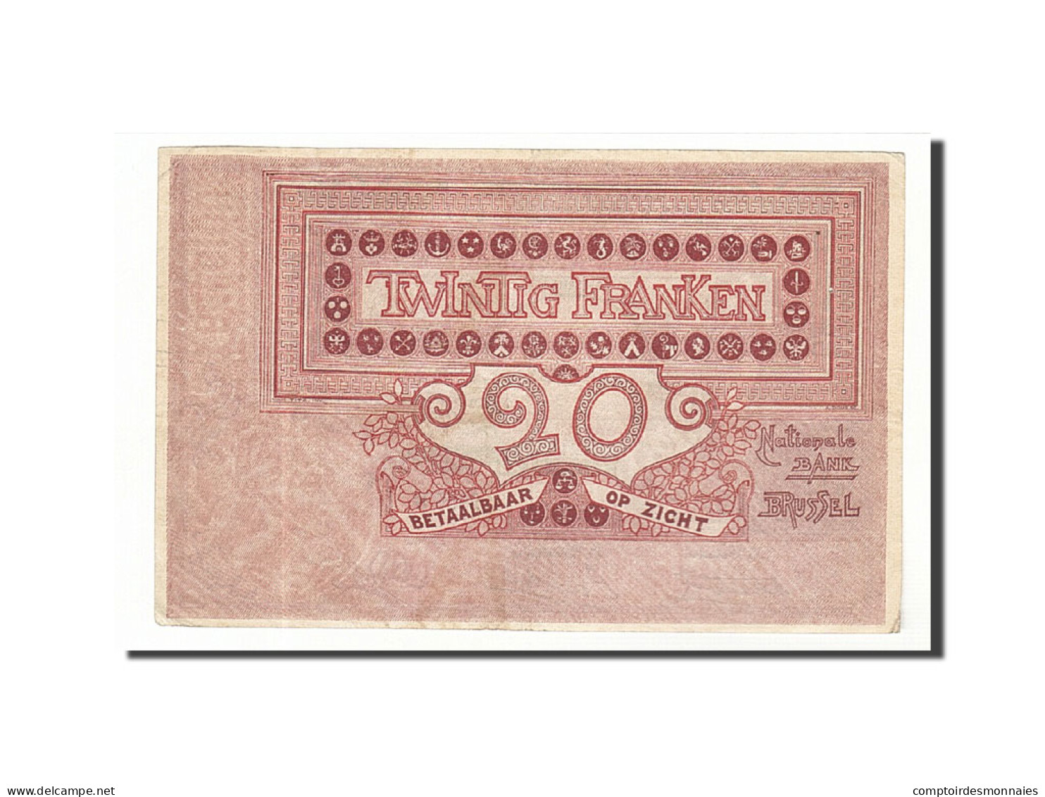 Billet, Belgique, 20 Francs, 1919, 1919-03-15, KM:67, TTB - 5-10-20-25 Franchi