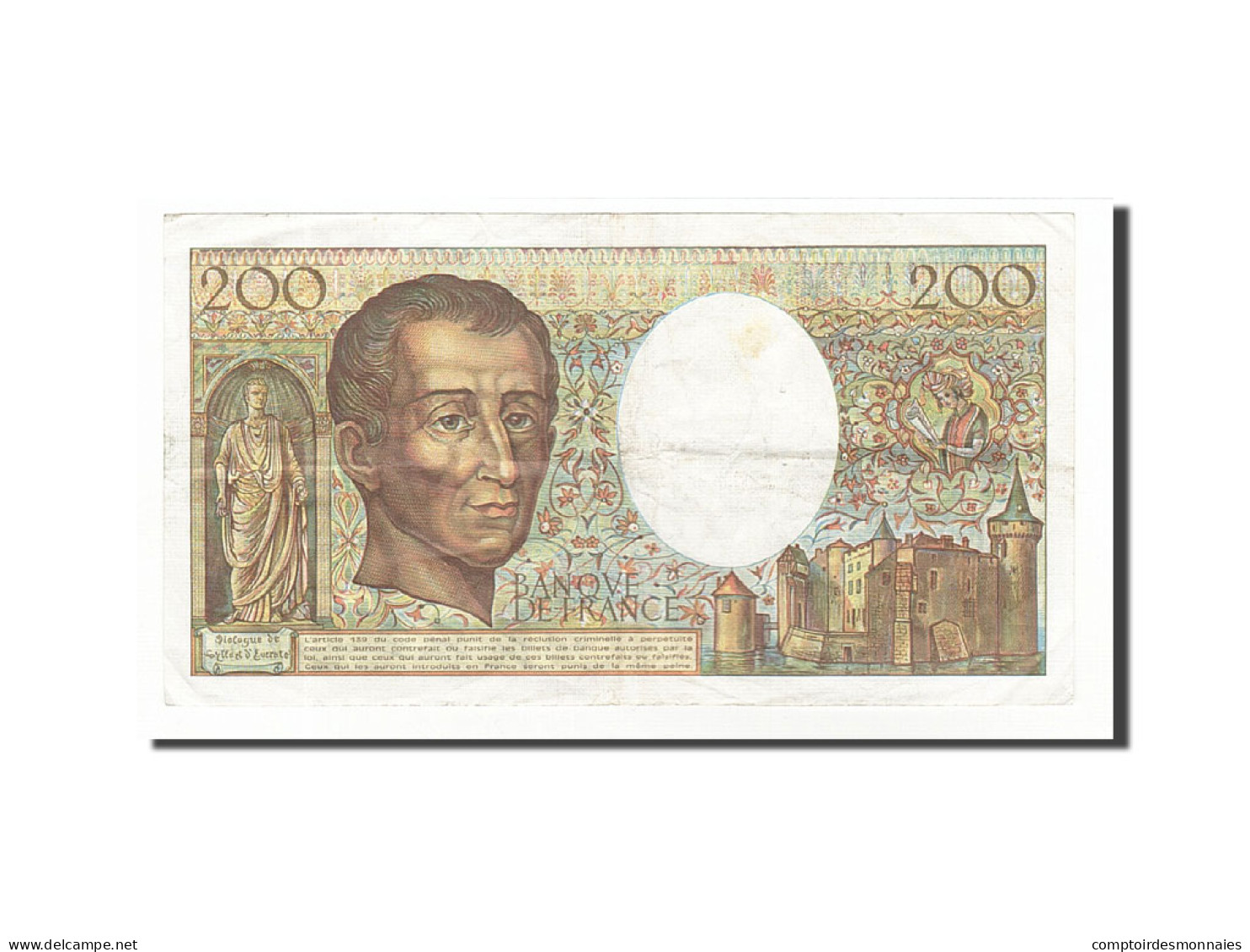 Billet, France, 200 Francs, 1984, 1984, TTB, Fayette:70.4, KM:155a - 200 F 1981-1994 ''Montesquieu''