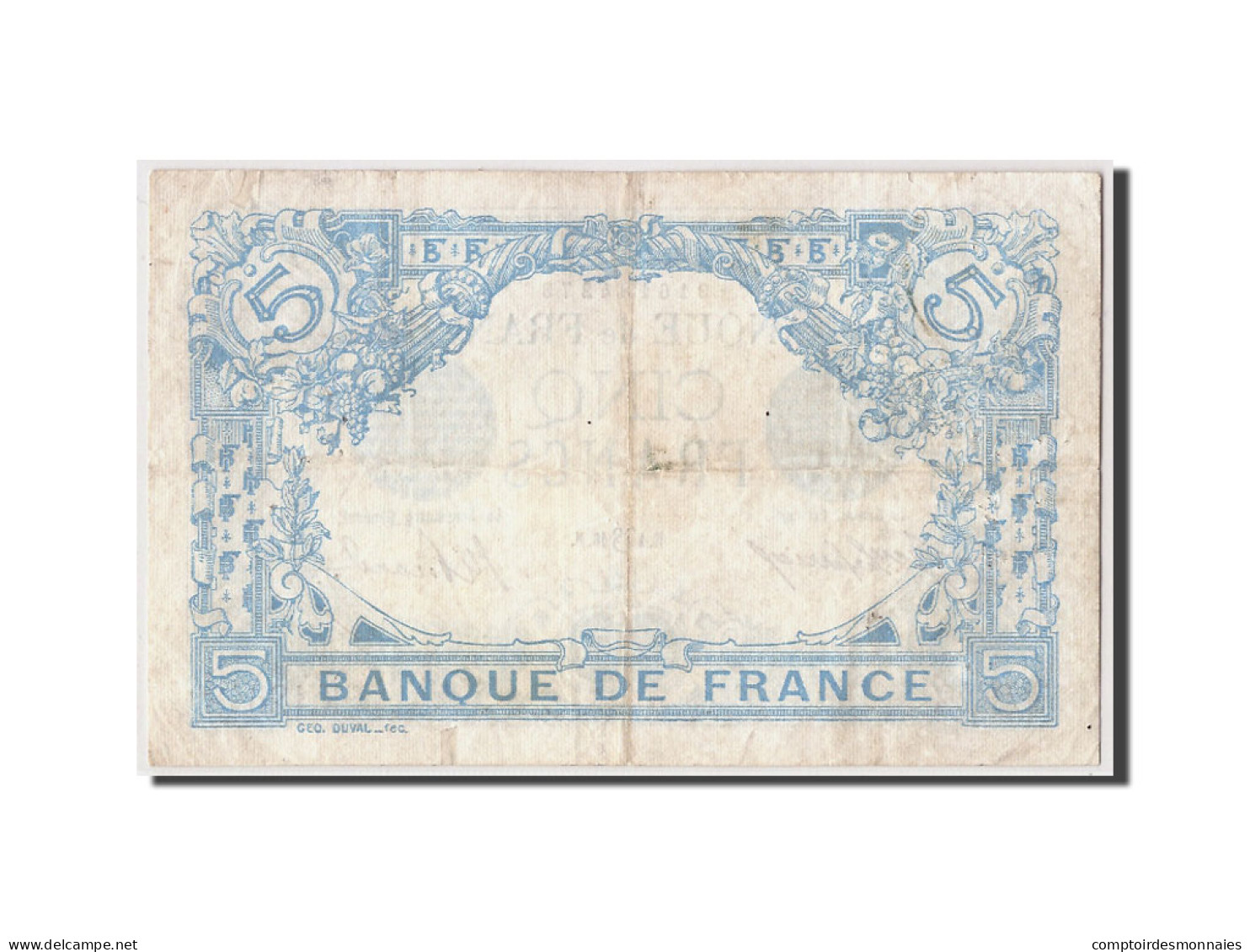 Billet, France, 5 Francs, 5 F 1912-1917 ''Bleu'', 1916, 07-1916, TTB - 5 F 1912-1917 ''Bleu''