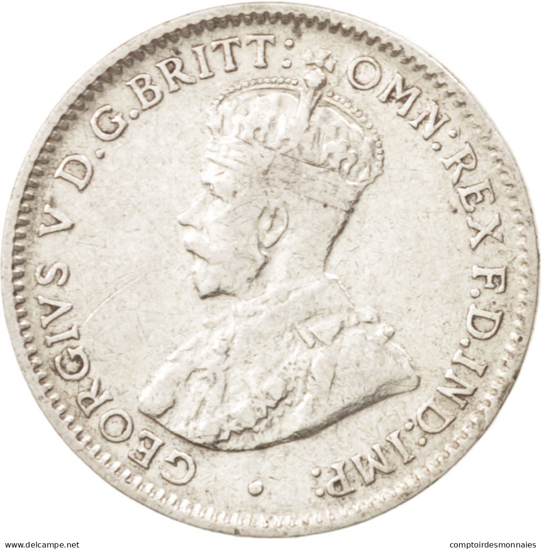 Monnaie, Australie, George V, Threepence, 1921, TTB, Argent, KM:24 - Threepence