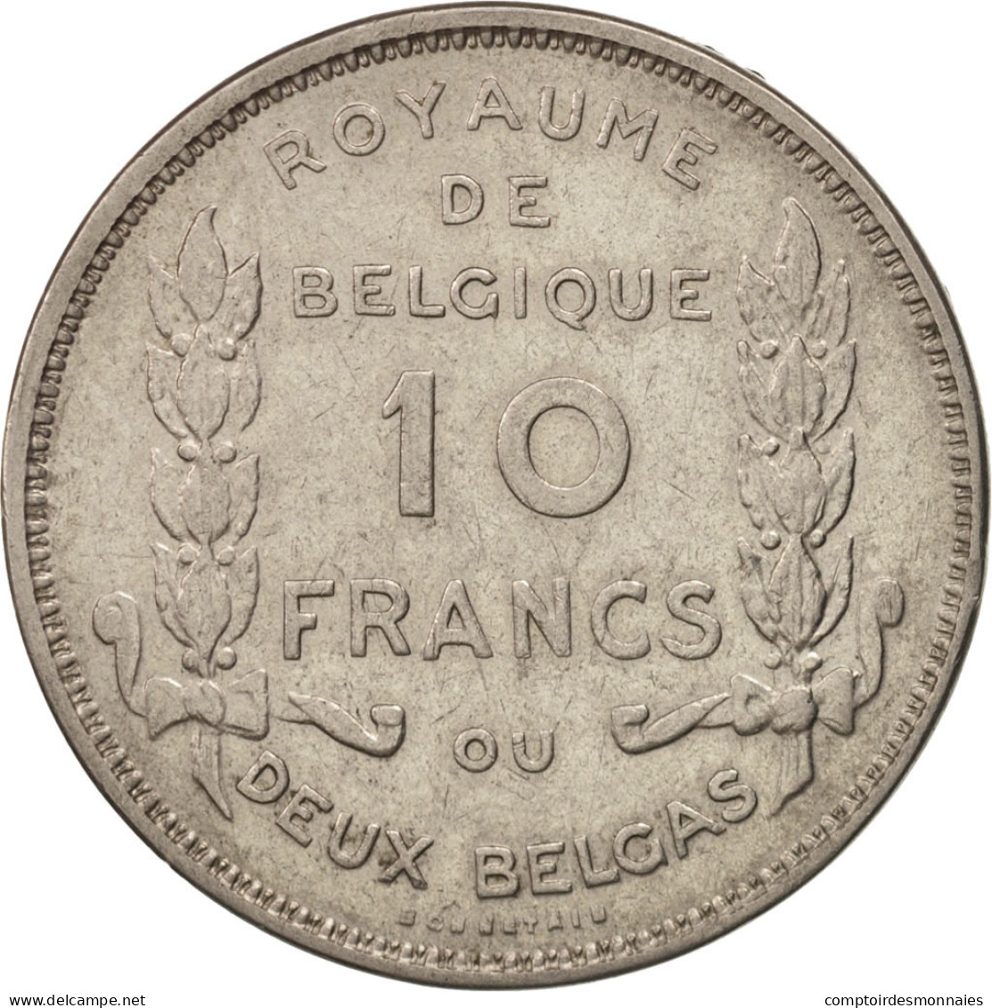 Monnaie, Belgique, 10 Francs-10 Frank, Deux / Twee Belgas, 1930, TTB+, Nickel - 10 Frank & 2 Belgas