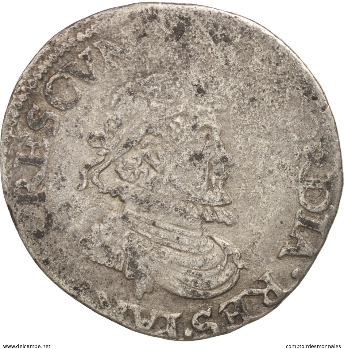 Monnaie, Pays-Bas Espagnols, HOLLAND, 1/20 Real, 1587, B+, Argent - Provinzen