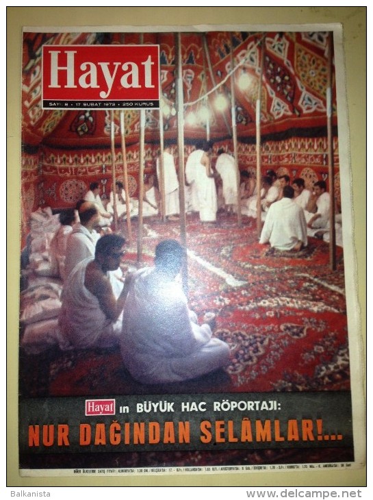 HAJJ POSTER THE JABAL AL-NOUR MOUNT ARAFAT KAABA MECCA ARABIA TURKISH MAGAZINE - Revues & Journaux