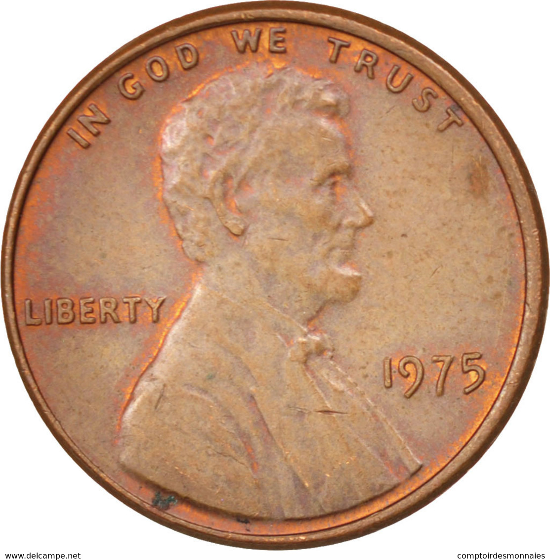 Monnaie, États-Unis, Lincoln Cent, Cent, 1975, U.S. Mint, Philadelphie, TTB - 1959-…: Lincoln, Memorial Reverse