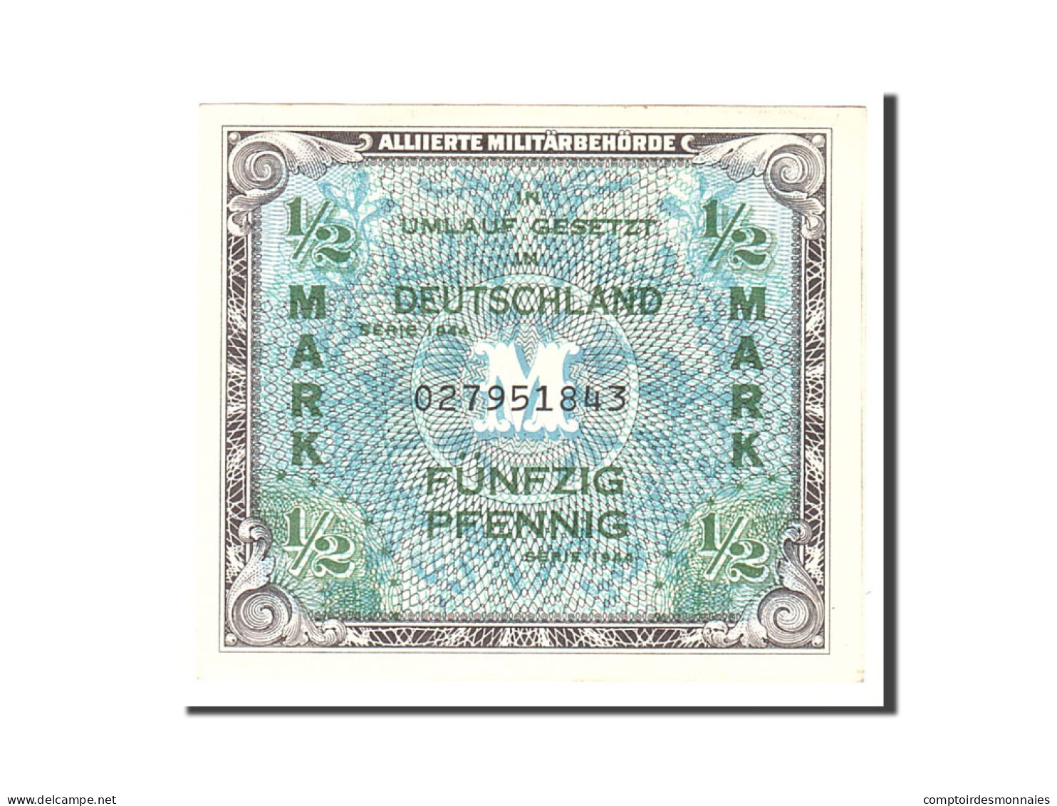 Billet, Allemagne, 1/2 Mark, 1944, Undated, KM:191a, SUP - 1/2 Mark