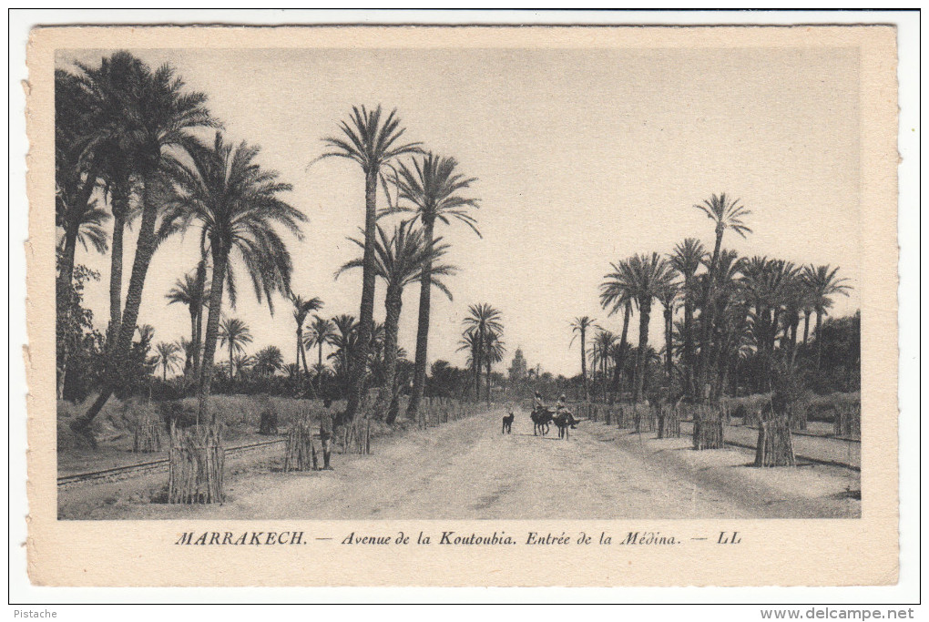 Lot Of 4 Post Cards - Morocco Maroc  Marrakesh Marrakech - Street Views - Mosquée Mosquee - 4 Scans - Marrakesh