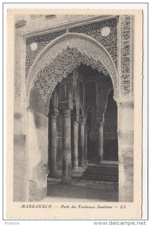 Lot Of 4 Post Cards - Morocco Maroc  Marrakesh Marrakech - Street Views - Mosquée Mosquee - 4 Scans - Marrakesh