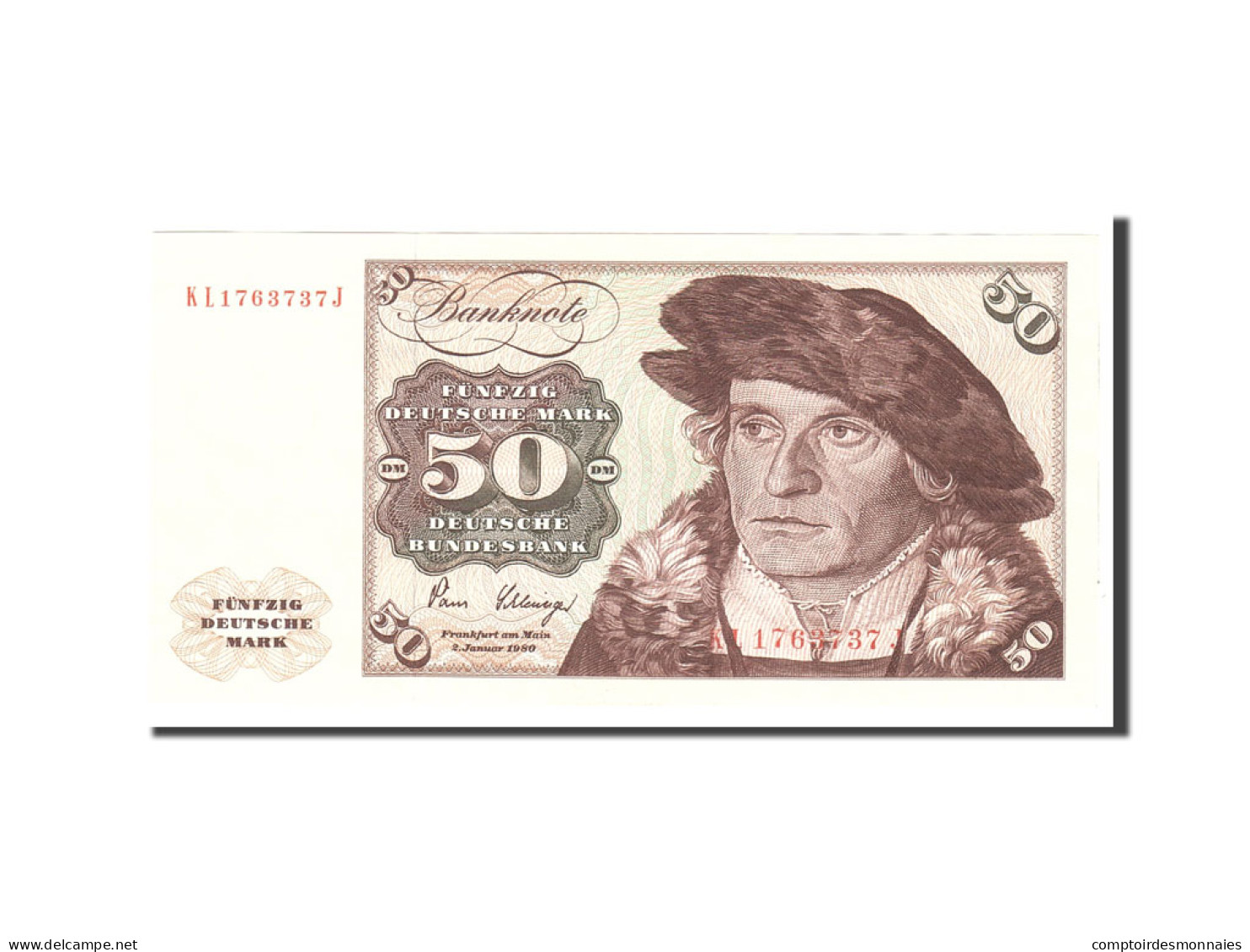 Billet, République Fédérale Allemande, 50 Deutsche Mark, 1980, 1980-01-02 - 50 Deutsche Mark