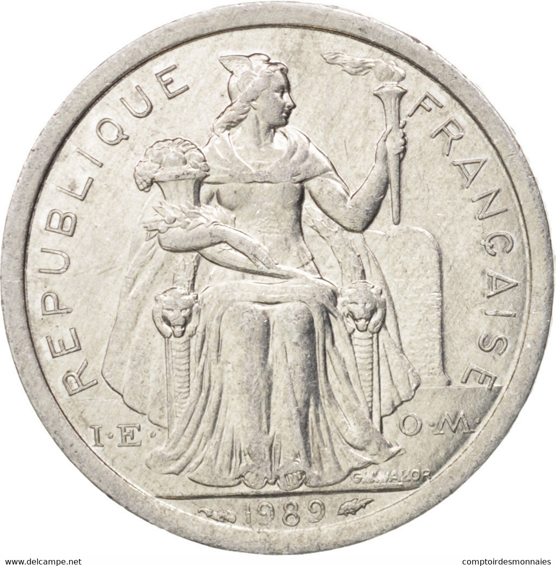 Monnaie, Nouvelle-Calédonie, Franc, 1989, Paris, TTB+, Aluminium, KM:10 - Neu-Kaledonien