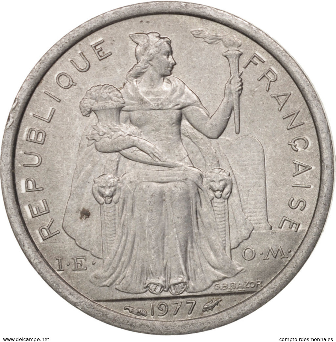 Monnaie, French Polynesia, Franc, 1977, Paris, SUP, Aluminium, KM:11 - Polynésie Française