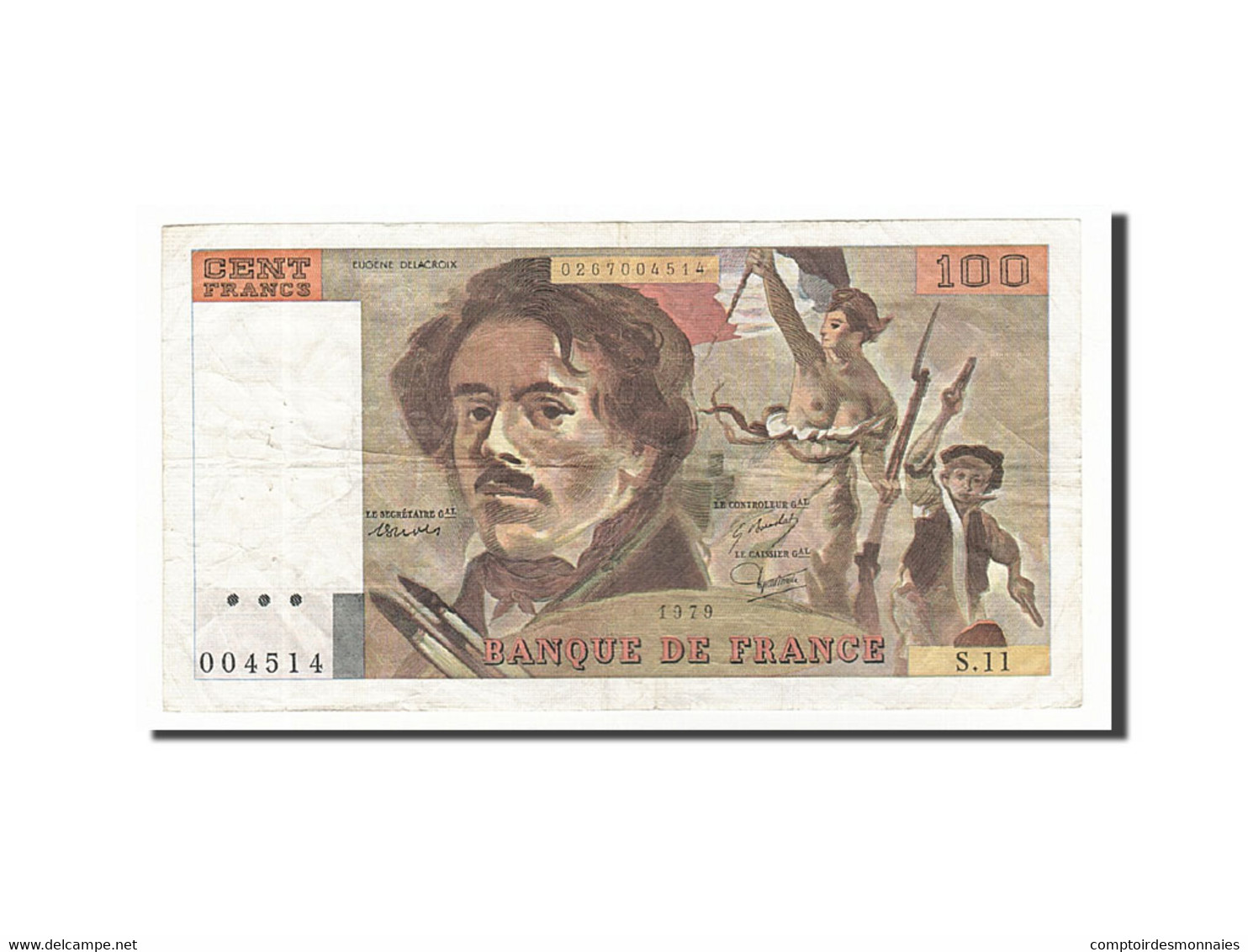 Billet, France, 100 Francs, 1979, 1979, TB+, Fayette:69.2c, KM:154a - 100 F 1978-1995 ''Delacroix''