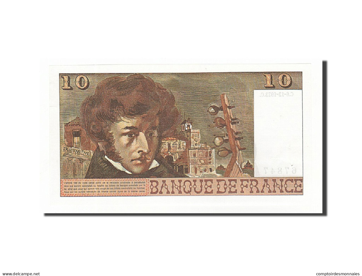 Billet, France, 10 Francs, 1973, 1973-12-06, SUP+, Fayette:63.2, KM:150a - 10 F 1972-1978 ''Berlioz''