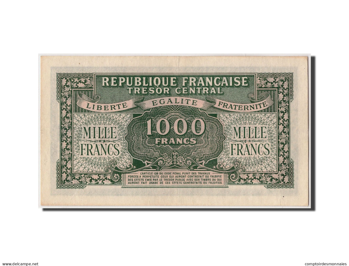 Billet, France, 1000 Francs, 1943-1945 Marianne, Undated (1945), Undated, SUP+ - 1943-1945 Marianne