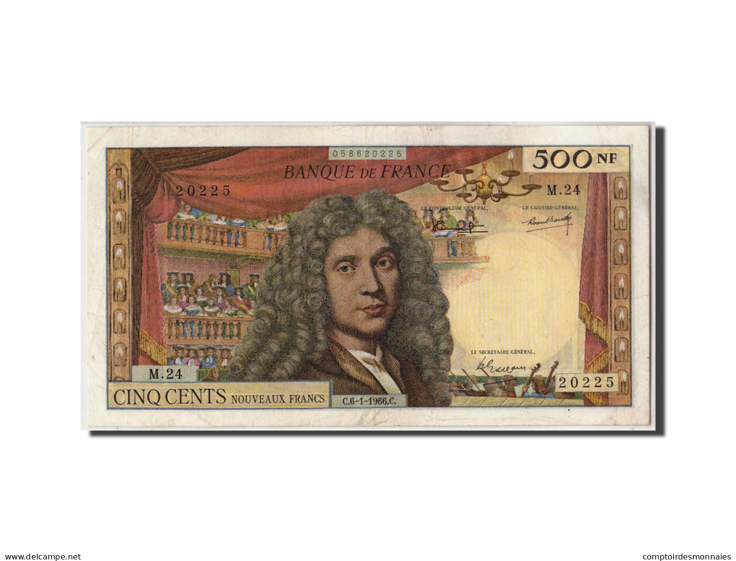 Billet, France, 500 Nouveaux Francs, 500 NF 1959-1966 ''Molière'', 1966 - 500 NF 1959-1966 ''Molière''