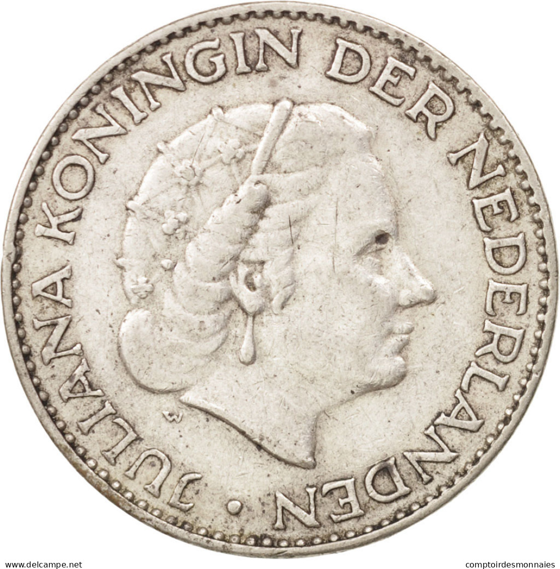 Monnaie, Pays-Bas, Juliana, Gulden, 1957, TTB+, Argent, KM:184 - Monete D'Oro E D'Argento