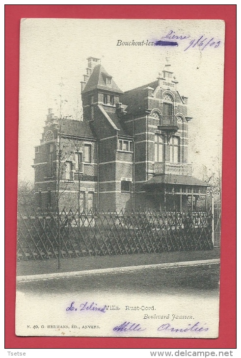 Bouchout-lez-Lierre - Villa Rust-Oord - 190? ( Verso Zien ) - Boechout