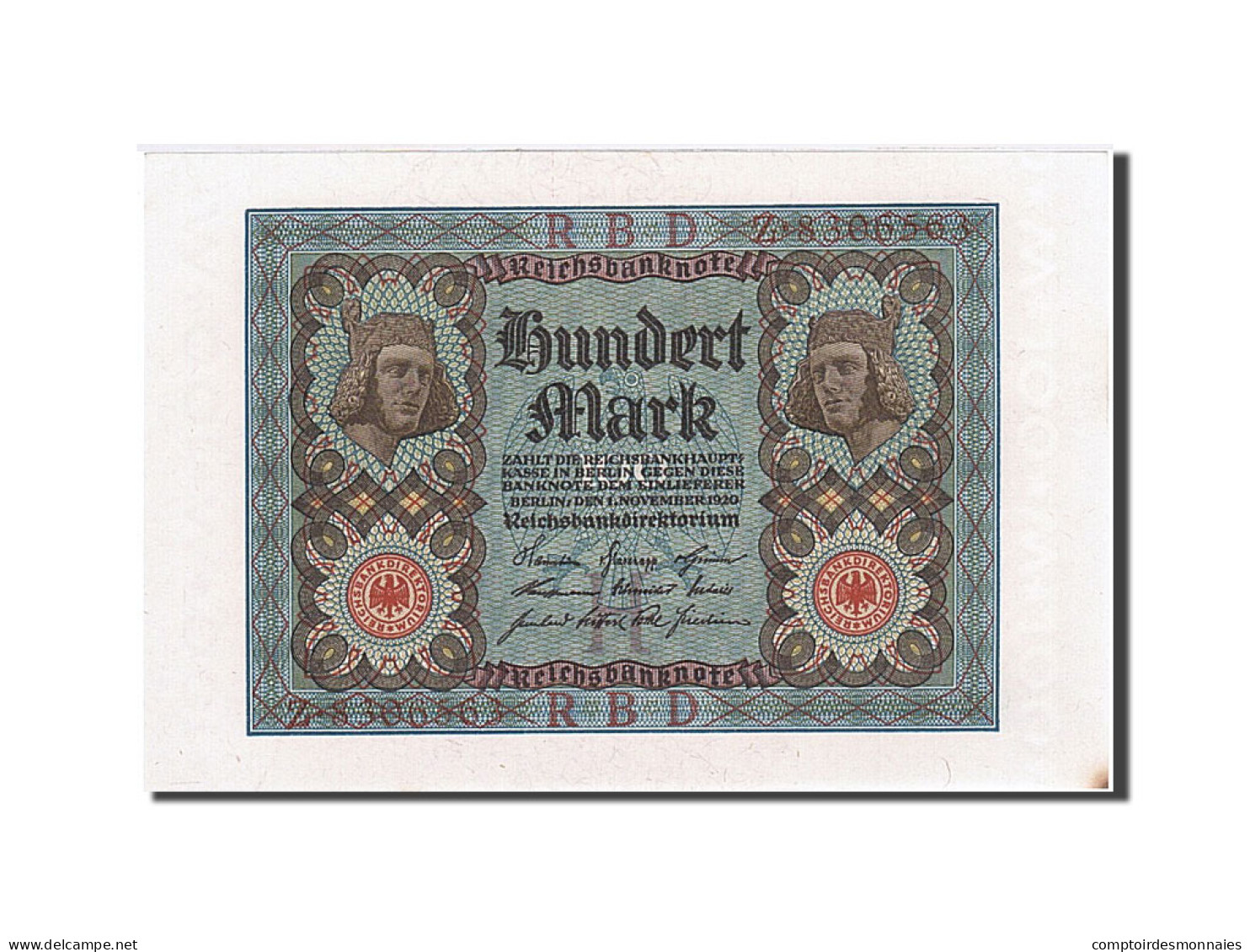 Billet, Allemagne, 100 Mark, 1920, 1920-11-01, KM:69b, SPL+ - 100 Mark