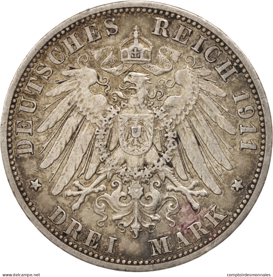 Monnaie, Etats Allemands, PRUSSIA, Wilhelm II, 3 Mark, 1911, Berlin, TTB - Altri & Non Classificati