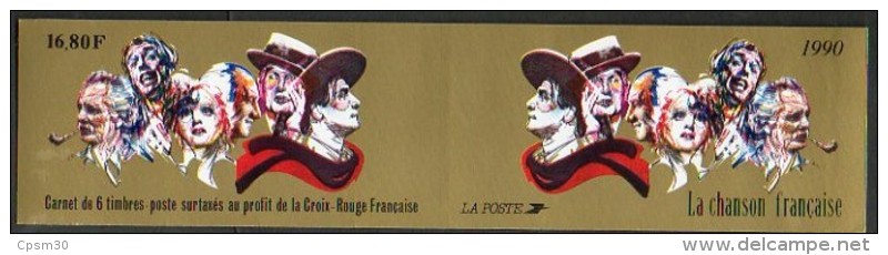 Timbres - La Chanson Francaise - Faciale 13.80 Fr - Valeur 2.10 € - Bloc N° 2655 - Croix Rouge