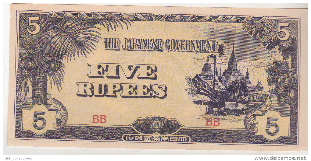 Burma 5 Rupees (1942-1944) , Pick 15b - Other - Asia