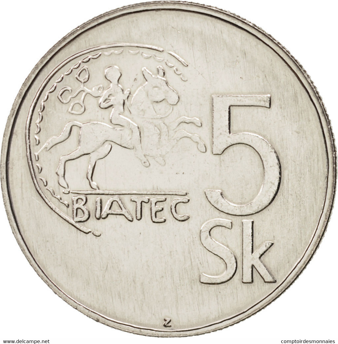 Monnaie, Slovaquie, 5 Koruna, 1995, SPL+, Nickel Plated Steel, KM:14 - Eslovaquia