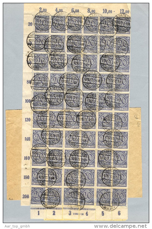 DR Dienst Hannover 1922-12-12 Brief 60xMi#D26 Bogenteil Mit Rändern - Storia Postale