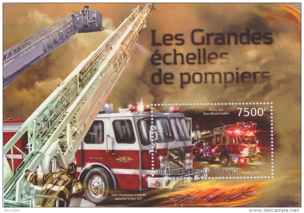 Burundi BL 0444/45** Les Grandes échelles De Pompiers - MNH - 4 Blocs: Full Set  ! - Ungebraucht