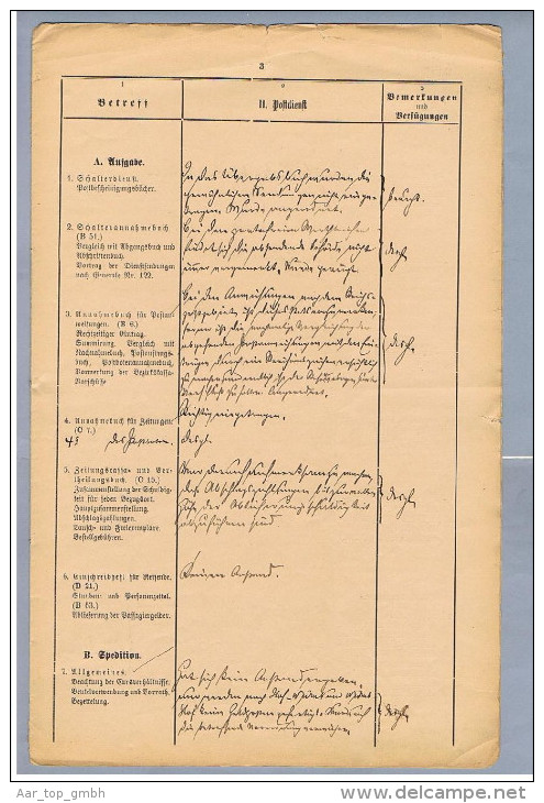 DR Stockheim I.Ofr. 1890-03-17 Controllausweis Vollst. - Briefe U. Dokumente