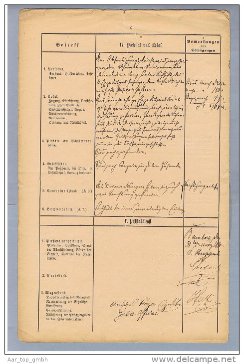 DR Stockheim i.Ofr. 1890-03-17 Controllausweis vollst.