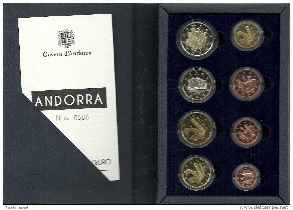 EUROPA ANDORRA  SERIES MONEDAS  2014-PROOF EN UN ESTUCHE ESPECIAL. EMISIÓN 3.000 SERIES EN ESTUCHE. - Andorre