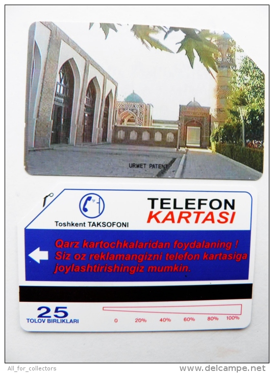 Phone Card From Uzbekistan Magnetic Urmet 25un. - Uzbekistán