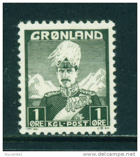 GREENLAND - 1938 Christian X 1o Mounted Mint - Neufs