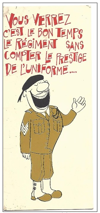 REGIMENT, PRESTIGE UNIFORME, CONSEIL DE REVISION, Jeune Soldat Nu - Humor