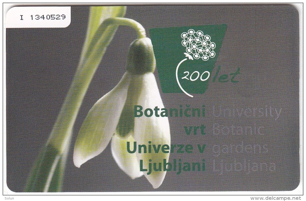 SLOVENIA SLOVENIJA PHONECARD 2010 BOTANICNI VRT LJUBLJANA BOTANIC GARDEN INSTITUTIONS USTANOVE TELEKOM CAT.NO. 779 - Flowers