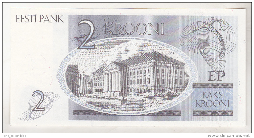 Estonia 2 Krooni 1992 Unc , Pick 70 - Estonia