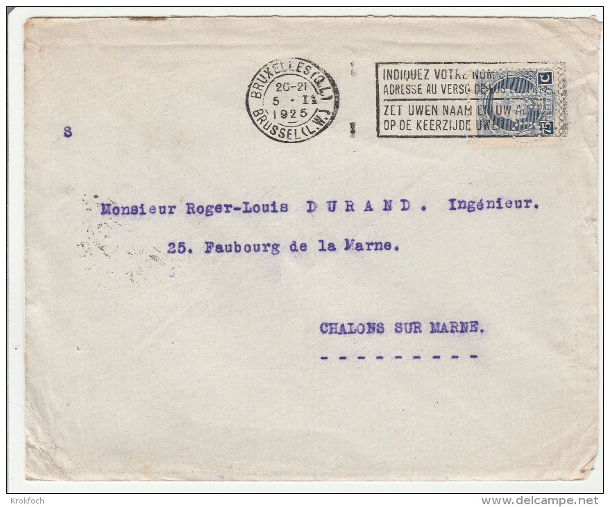 Perforé BO Sur Lettre Bruxelles 1925 - Perfint - 3 Scans Recto-verso - 1909-34