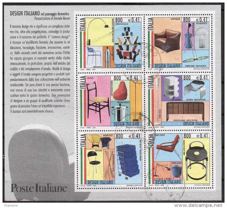 PIA  -  ITALIE  -  2000 :  IL "Design Italiano"  -     (Yv   Bf 24 ) - Blocchi & Foglietti