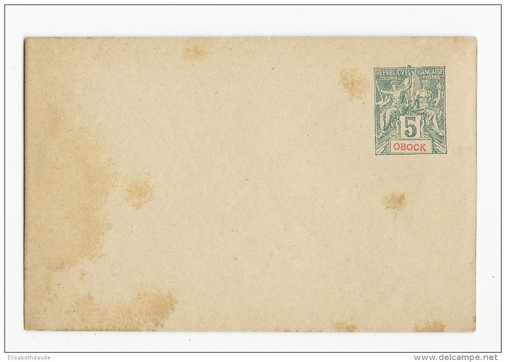 OBOCK - 1892 - ENVELOPPE ENTIER POSTAL De OBOCK - Brieven En Documenten