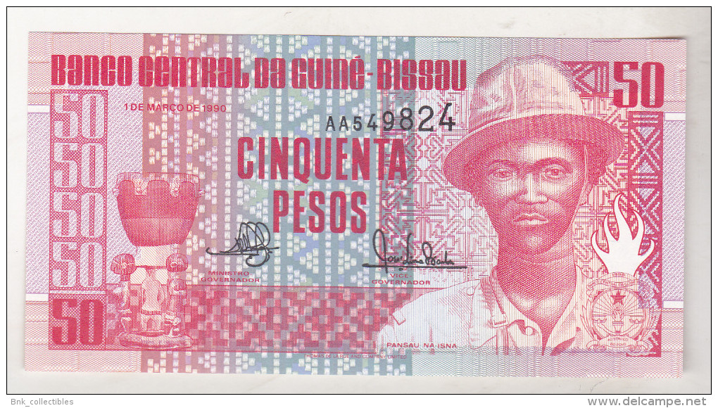 Guinea-Bissau 50 Pesos 1990 Unc - Guinea–Bissau