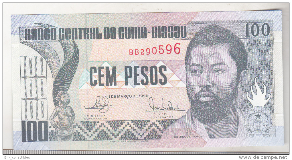 Guinea-Bissau 100 Pesos 1990 Unc - Guinea–Bissau