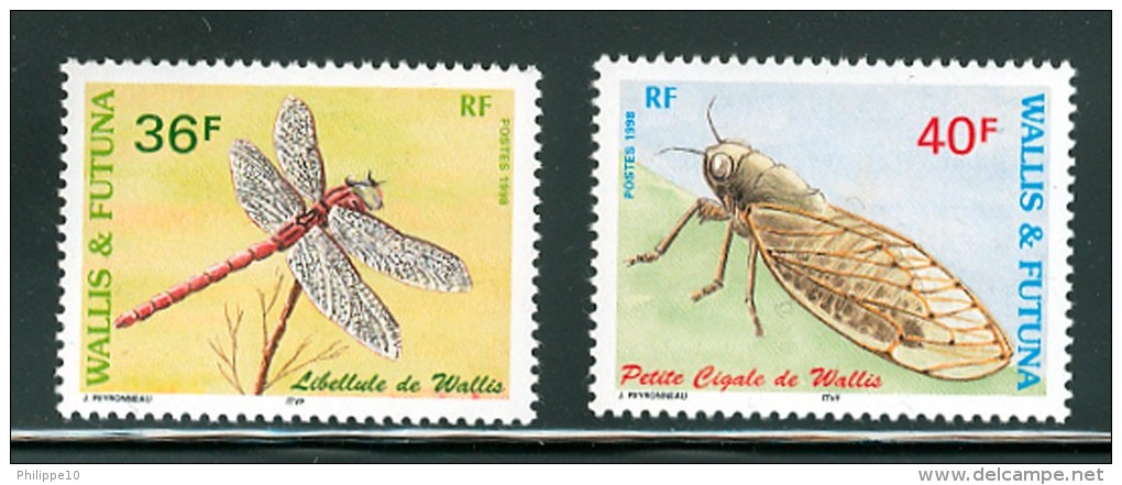 WALLIS & FUTUNA 1998 - Y&T N°521/522** - FAUNE - INSECTES - GOMME INTACTE - LUXE - Ungebraucht