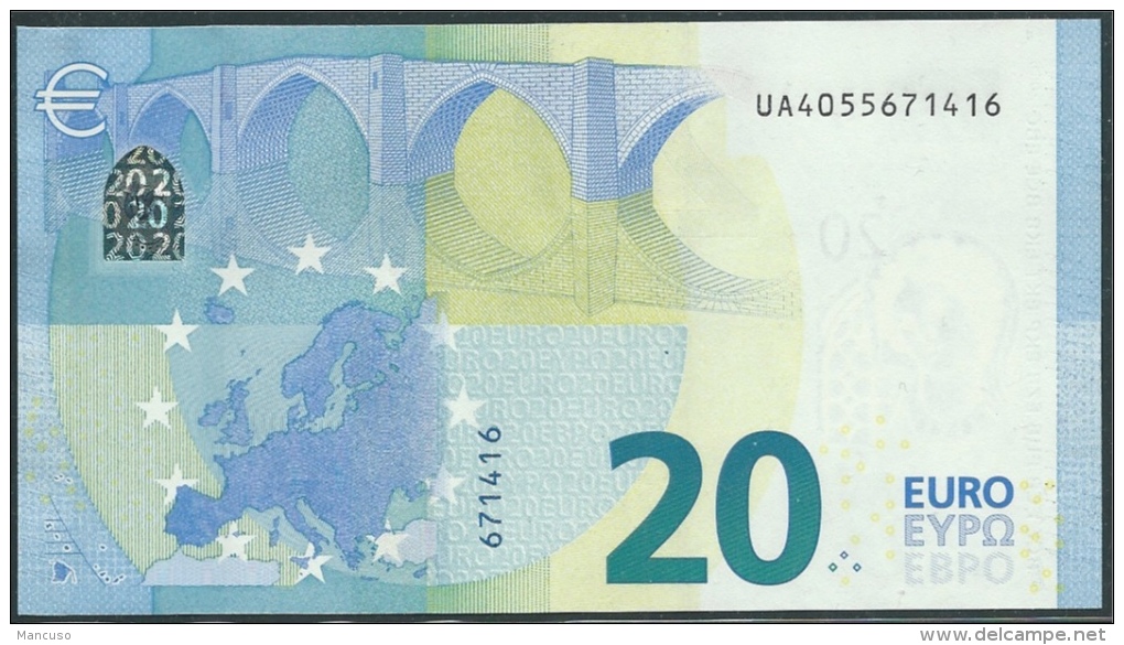 € 20  FRANCE  UA U003 E1  DRAGHI  UNC - 20 Euro