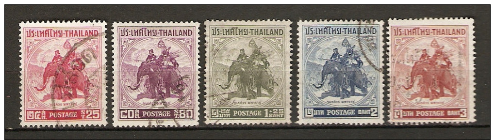 Thailand 1955 / Mi # 311-315 O   König Naresuan - Thailand