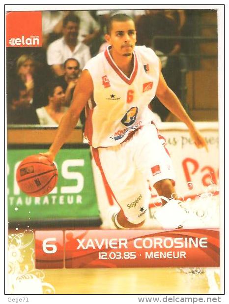 Carte Postale Basket - Elan Chalon - Proa - Xavier Corosine - Basketball