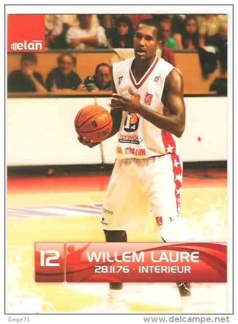 Carte Postale Basket - Elan Chalon - Proa - Willem Laure - Baloncesto