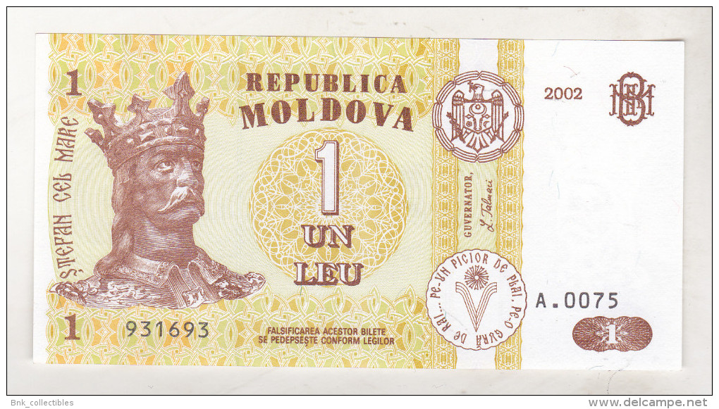 Moldova 1 Leu 2002 Unc - Moldavië