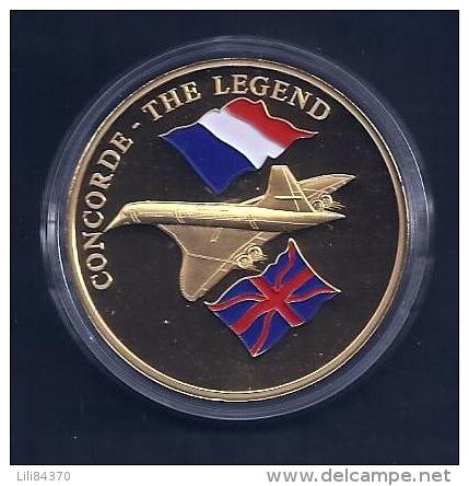 Concorde . The Legend Medaille  .32g .40mm - Zonder Classificatie