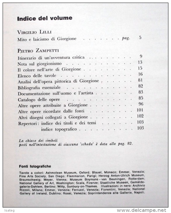 L'opera Completa Di Giorgione - Autres & Non Classés